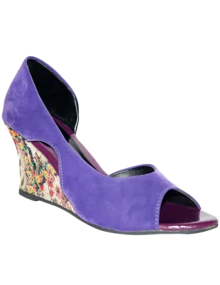 Fiorella Purple Peep Toes