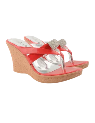New Ladies High Wedge Heel Toe Thong Diamante Flip Flop Sandals